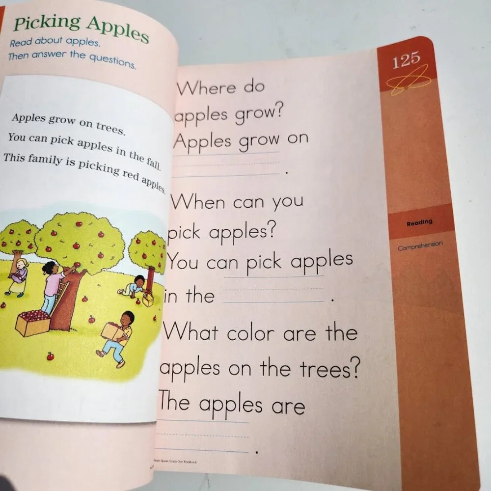 NEW Brain Quest Workbook Grade 1 1st Grade Book Paperback ‏ 320pages Stocking St